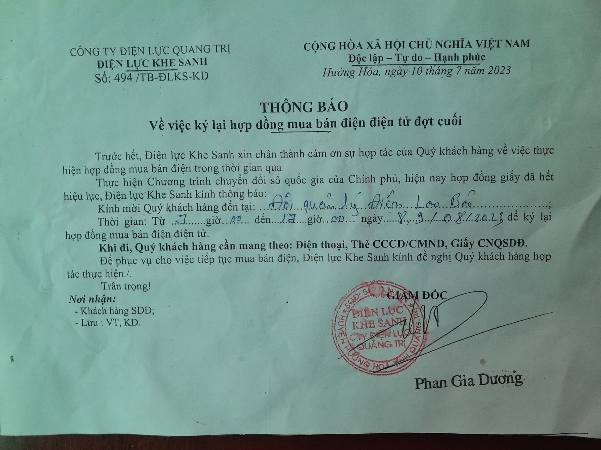 Bưu điện huyện Hướng Hóa xin lỗi người dân và khắc phục sai sót trong việc lấy thông tin cá nhân, cài ứng dụng ngân hàng vào điện thoại