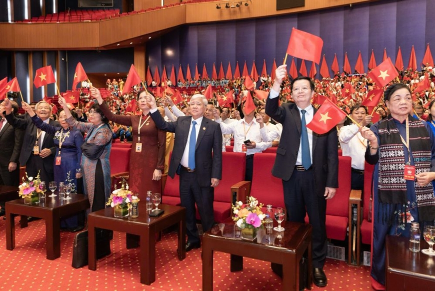 Chào mừng Đại hội đại biểu Mặt trận Tổ quốc Việt Nam lần thứ X (nhiệm kỳ 2024 - 2029): Phát huy sức mạnh đại đoàn kết toàn dân tộc, xây dựng đất nước ngày càng giàu mạnh, văn minh, hạnh phúc