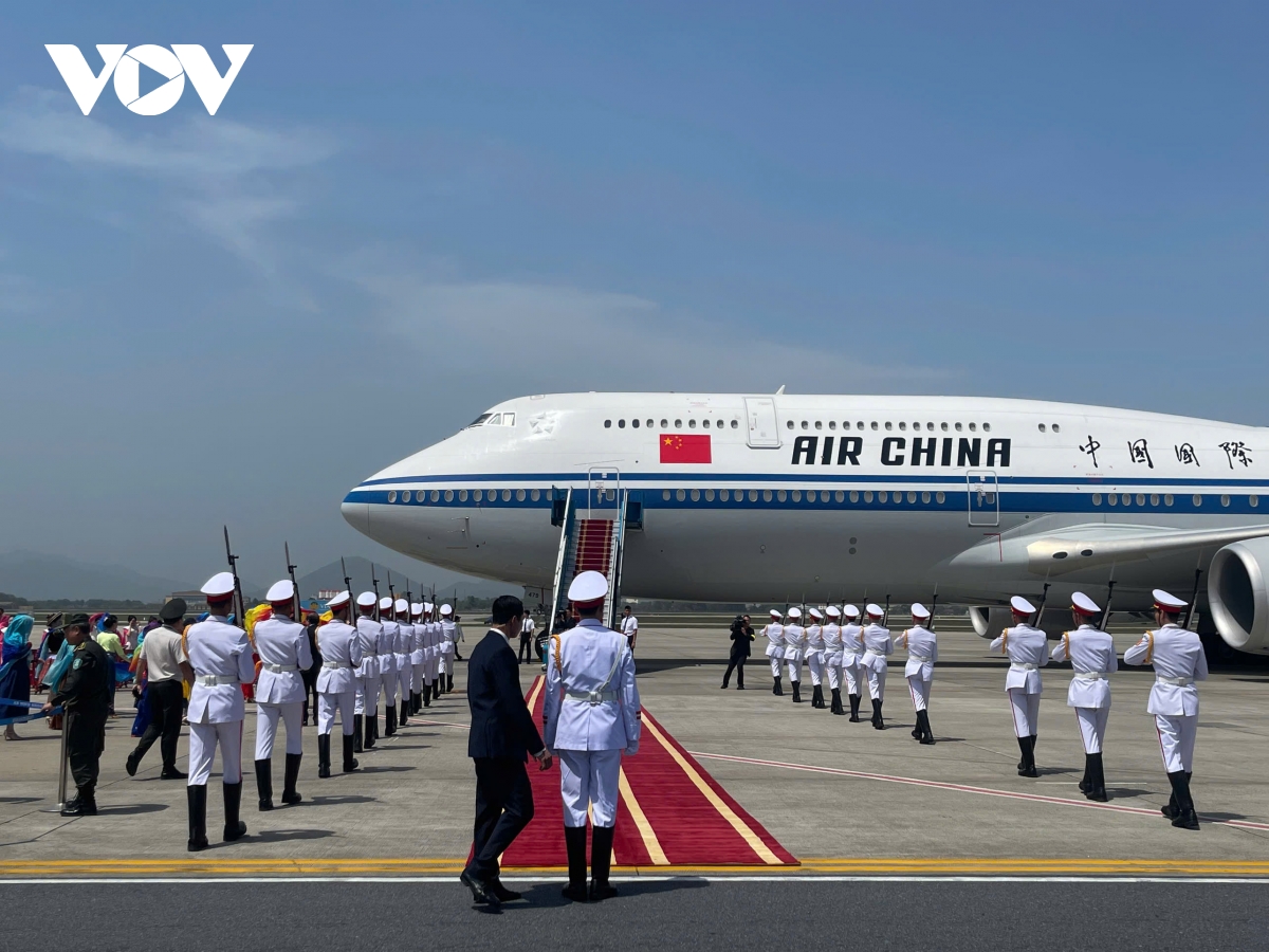 Lễ tiễn Tổng Bí thư, Chủ tịch nước Trung Quốc Tập Cận Bình tại sân bay Nội Bài