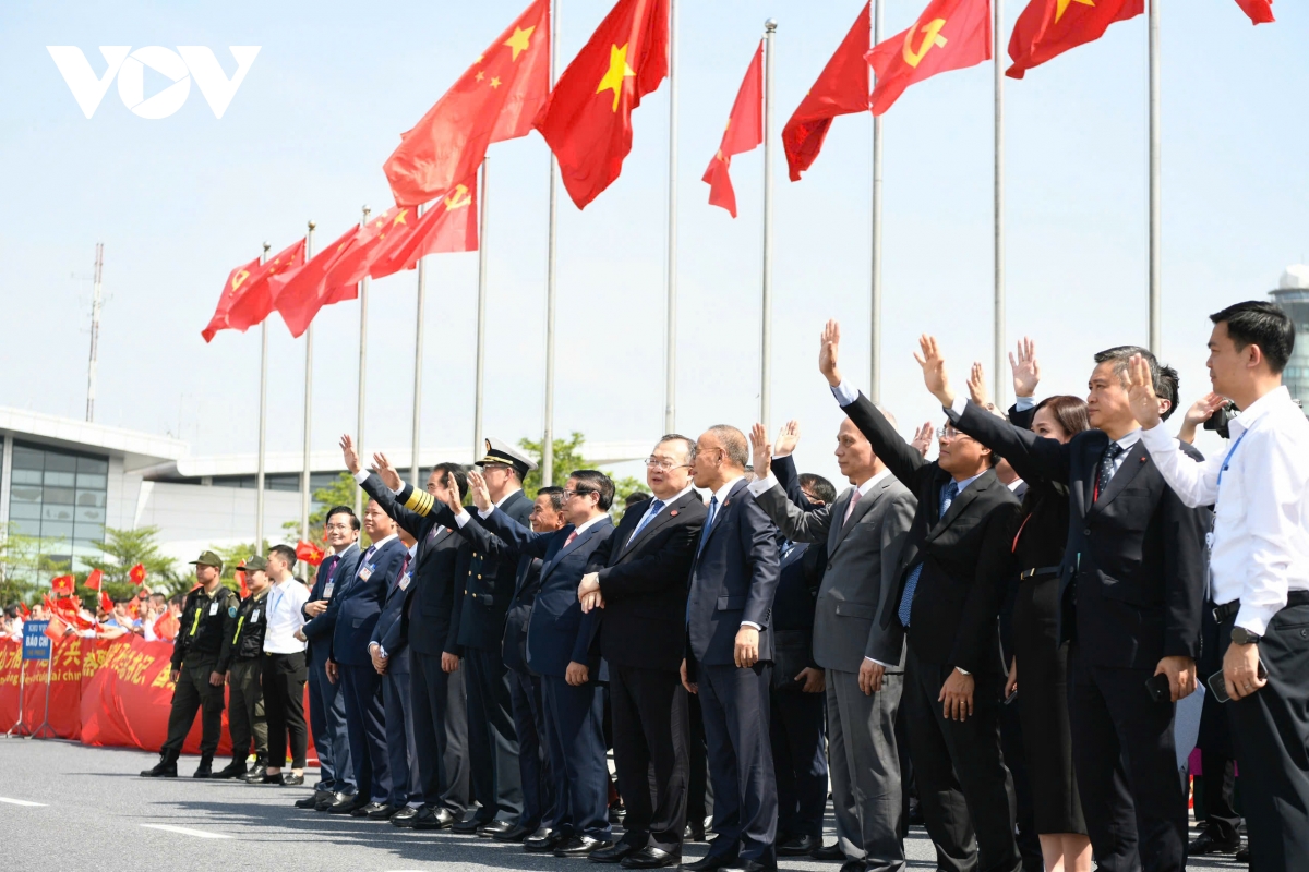 Lễ tiễn Tổng Bí thư, Chủ tịch nước Trung Quốc Tập Cận Bình tại sân bay Nội Bài