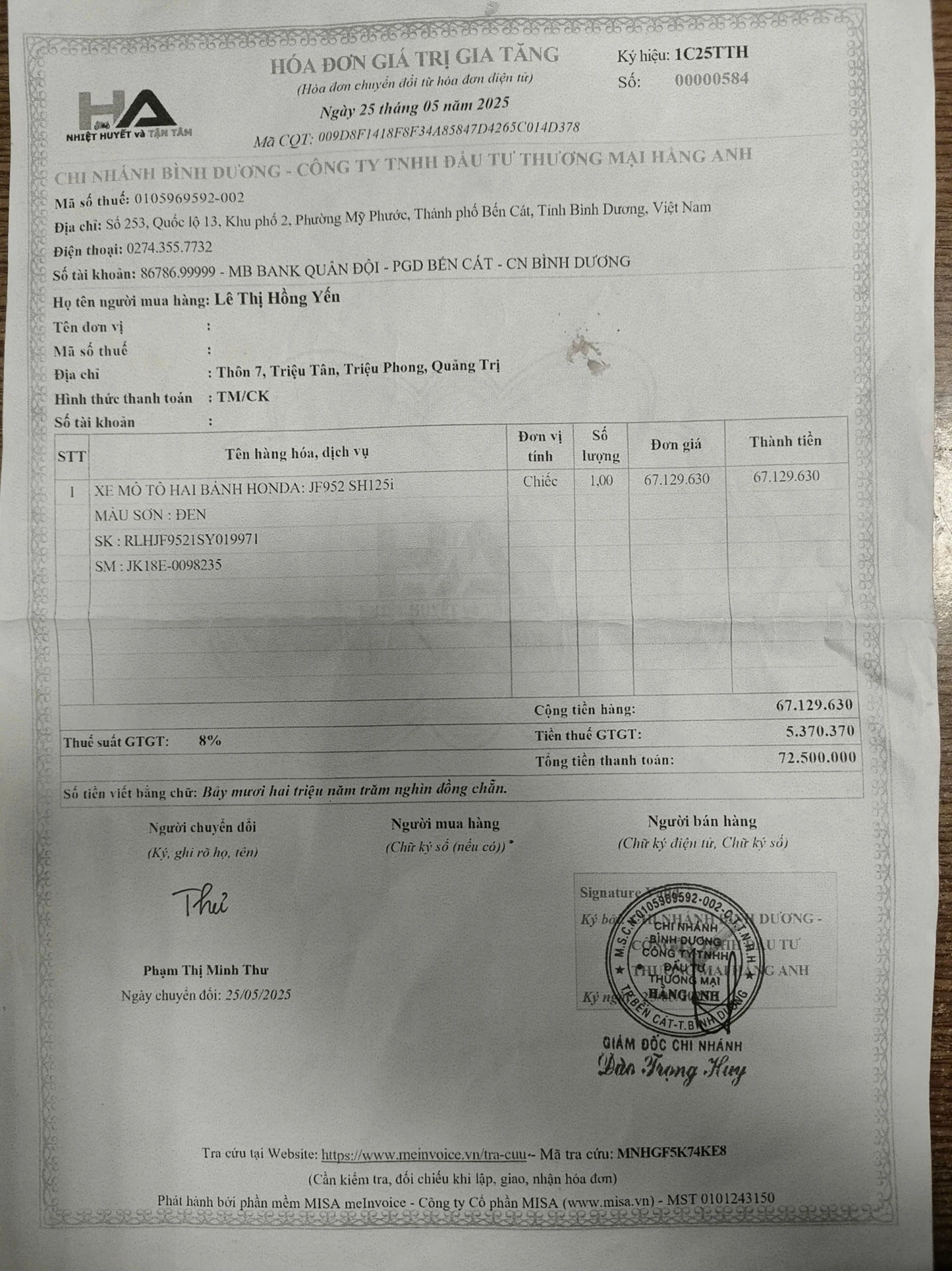 THÔNG BÁO TÌM GIẤY TỜ